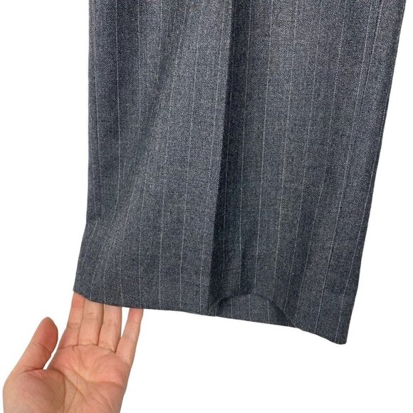 C&R Clothiers 2 Piece Suit 44R/36W Grey Pinstripe 2 Button Single Vent Jacket - Picture 13 of 16